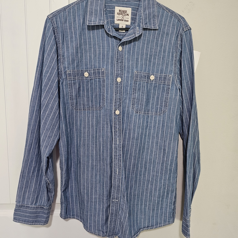 Blue Stripe Button-Down Shirt